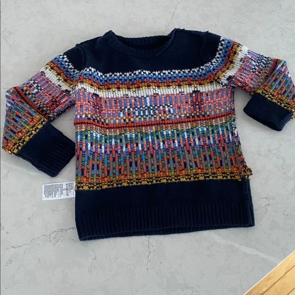 Old Navy Kids' SUPER SOFT Size 4T Festive Sweater truck/Snowman print crew neck - Picture 10 of 12